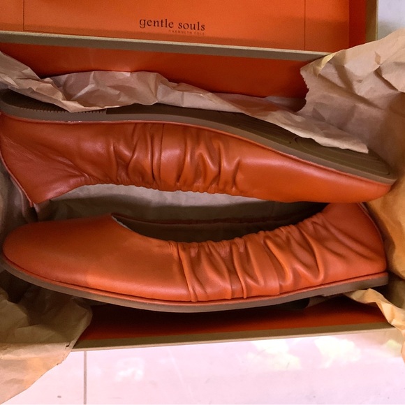 $169 New Gentle Souls Mavis Mid Brown Leather Ballet Flats Size 9M - Picture 2 of 9